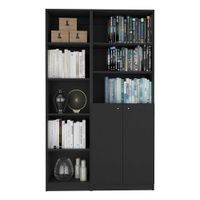 Combo Modular: Estantes 8 Niveles 2 Puertas Home Wengue
