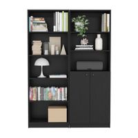 Combo Modular: Estantes 2 Puertas con Niveles Home Wengue