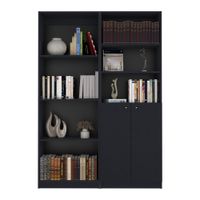Combo Modular: Estantes 7 Niveles 2 Puertas Home Wengue