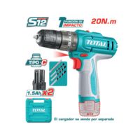 Taladro Percutor 12v S12 20nm 22500bpm 0.8-10mm 2x1.5ah Tipo C S/cargador M/plastico Tidli12206