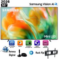 Televisor Samsung  Mini LED 55 pulgadas 4K Ultra HD Tizen UN55M80HAGXPE con Antena Dig y Rack Fijo