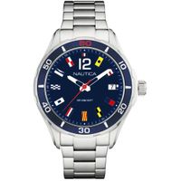 Reloj Nautica NST 1 NAPNSI805 Fecha Acero Inoxidable Dial Azul