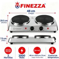 COCINA FINEZZA 2 HORNILLAS ELÉCTRICAS FZ-203D3CH ACERO