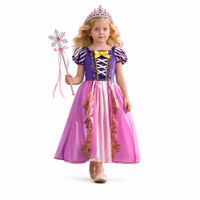 SET DISFRAZ PRINCESA RAPUNZEL CORONA VARITA NIÑA FIESTA CUMPLEAÑOS NAVIDAD HALLOWEEN GENIEKA