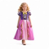 VESTIDO PRINCESA RAPUNZEL NIÑAS CUMPLEAÑOS FANTASÍA REGALO DISFRAZ NAVIDAD HALLOWEEN GENIEKA