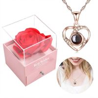 Cofre de Rosa Eterna Adorno Personal para Dama Mujer - Accesorios Joyería Sorpresa
