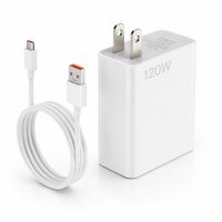 Cargador Rápido 120W Compatible con Xiaomi USB Tipo C  Cable de Carga