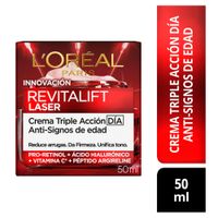 Crema Facial L'ORÉAL Revitalift Laser X3 Antiedad Día Frasco 50ml