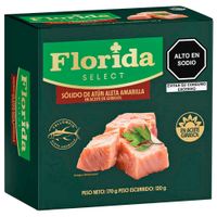 Sólido de Atún en Aceite de Girasol FLORIDA Caja 170g
