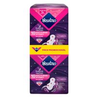 Pack Toallas Higiénicas NOSOTRAS Buenas Noches Invisible Rapisec Paquete 10un x 2un