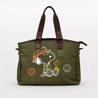 Snoopy Bolso de Viaje Dinosaur con Correa Verde Militar