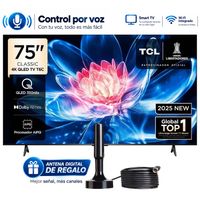 Televisor TCL QLED 75 UHD 4K Smart TV 75T6C