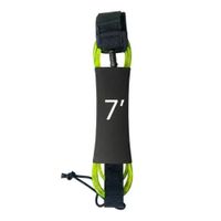 Leash Para Tabla Pita Surf Sharka 7 Pies 7mm Doble Swivel Acero Inoxidable - VerdeLimon