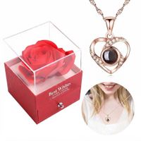 Cofre de Rosa Eterna Adorno Personal para Dama Mujer - Accesorios Joyería Sorpresa.