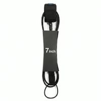 Leash Para Tabla Pita Surf Sharka 7 Pies 7mm Doble Swivel Acero Inoxidable - Negro