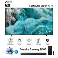 Televisor Samsung 50 Pulgadas QLED 4K UHD Smart TV Vision AI QN50Q7FAAG y Soundbar Samsung B450F