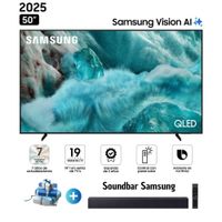 Televisor Samsung 50 QLED Smart UHD 4K Vision Ai QN50Q7FAAG y Soundbar Samsung