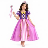 SET DISFRAZ RAPUNZEL PRINCESA CORONA VARITA NIÑA FIESTA CUMPLEAÑOS NAVIDAD HALLOWEEN GENIEKA