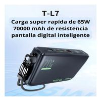 Power Bank 70.000 Mah Carga Rapida 65w Para Laptop Celular  MOD TL7