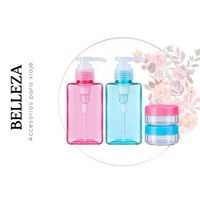 kit de envases plásticos recargables para viaje