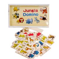 Domino Didactico en Madera Jungla 28 pzas