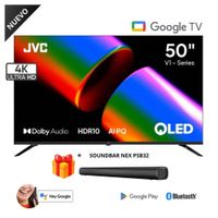 Televisor JVC 50 QLED Google TV 4K 50KM758 2025 mas Soundbar Nex