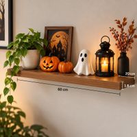 Repisa Flotante Recta Panela 60x20 x 1.8 cm de Melamina para Halloween