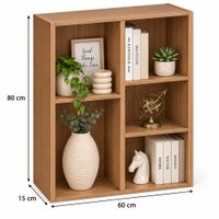 Estantería librero organizador de libros de 80x60x15 cm panela