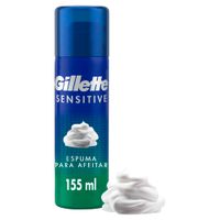 Espuma de Afeitar GILLETTE Sensitive para Hombres con Piel Sensible Frasco 155ml