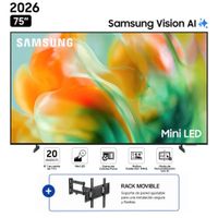 Televisor Samsung 75'' Mini LED M80H Vision AI Smart TV 2026 y Rack Movible
