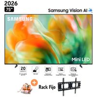 Televisor Samsung 75'' Mini LED M80H Vision AI Smart TV 2026 y Rack Fijo