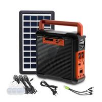 Kit Solar Multifuncional Tyn-395BT Energía limpia y versatilidad en tus manos -  negro con rojo