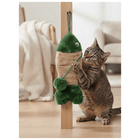 Rascador Para Colgar Con Juguete Interactivo Para Gatos - Verde oscuro