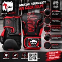 GUANTES VENUM ELITE ROJO CON NEGRO 16 OZ