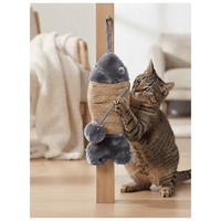 Rascador Para Colgar Con Juguete Interactivo Para Gatos - Gris