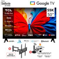 Televisor TCL 50 QLED FULL HD Google Tv 50S5K- Rack Movible