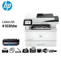 IMPRESORA LASERJET PRO MFP 4103FDW MULTIFUNCIONAL MONOCROMÁTICO 2Z629A