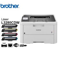 Impresora Láser Inalámbrico De Escritorio Brother HL-L3280CDW - Color Duplex Wifi