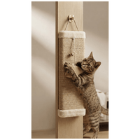 Rascador Colgante En Forma de Tabla Con Juguete Interactivo Para Gatos - Crema