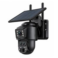 Camara Ip Solar Chip 4G Doble Lente Zoom Optico 15X Alarma Vision Nocturna T6