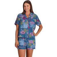 Pijama Camisero Caffarena Viscosa Estampado 31062