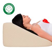 Almohada Cojin Antireflujo  Funda Algodón Pima Beige  60x55x25 cm