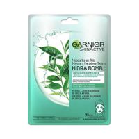 Mascarilla facial de tela Garnier Skin Active Hidra Bomb Té Verde matificante