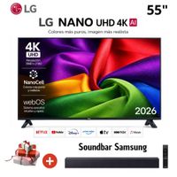 TELEVISOR SMART TV 55 LG 4K ULTRA HD 55NU800BPSB con Soundbar Samsung