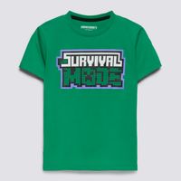 Polo Manga Corta Minecraft Niño Mnc-0022 100% Algodón