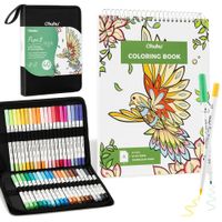 Ohuhu Pupe B PaperFriendly 40 marcadores doble punta y Libro para colorear