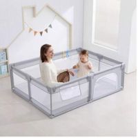 Corral para Bebé de Tela Oxford 180x200 con Estructura Reforzada  Malla Transpirable