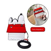 SNOOPY FUNDA PARA AIRPODS 4 - DISEÑO CASITA ROJA
