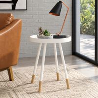 Mesa Auxiliar Vintage Hermione Ventitas Home Blanco