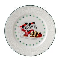 Plato Chico Textura Chaleco Navidad Disney